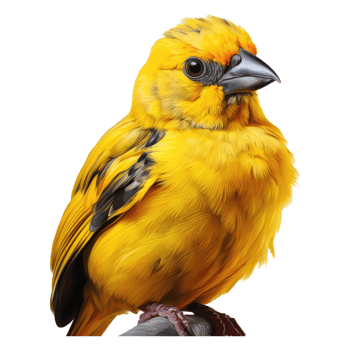 Canaries Grey looks surprised with big eyes . AI Generated png