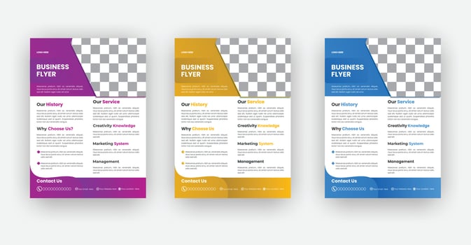 Vector corporate business flyer design template