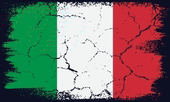 Free Vector Flat Design Grunge Italy Flag Background