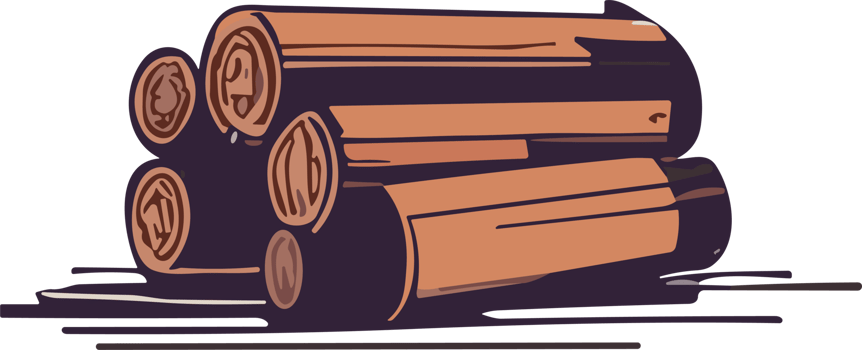 Into the Woods Exploring the World of Logs AI Generative png