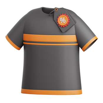 3d rendering clothes discount isolated useful for sale, discount, advertising, promo and marketing png