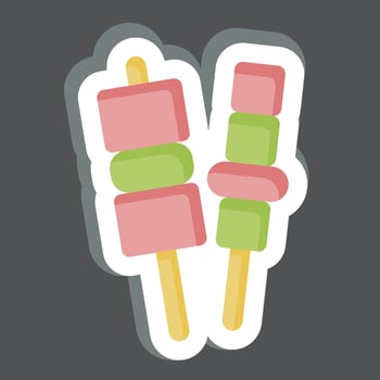 Sticker Barbecue. related to Breakfast symbol. simple design editable. simple illustration vector