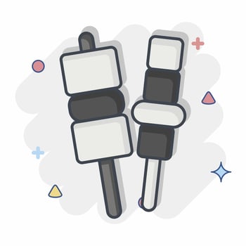 Icon Barbecue. related to Breakfast symbol. comic style. simple design editable. simple illustration vector