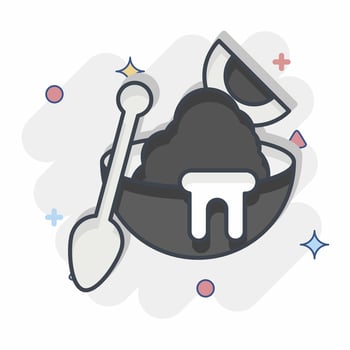 Icon Cornflakes. related to Breakfast symbol. comic style. simple design editable. simple illustration vector