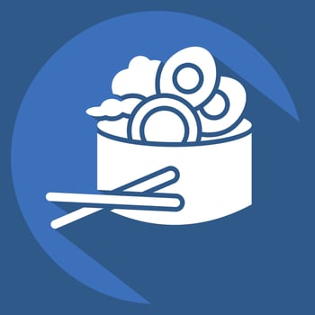 Icon Salad. related to Breakfast symbol. long shadow style. simple design editable. simple illustration vector