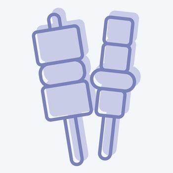 Icon Barbecue. related to Breakfast symbol. two tone style. simple design editable. simple illustration vector