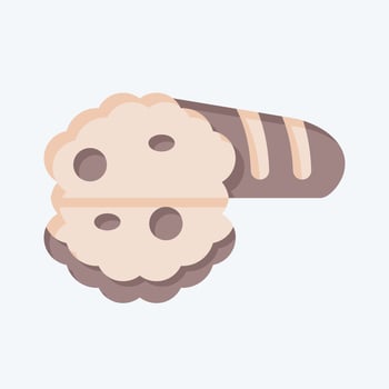 Icon Bread. related to Breakfast symbol. flat style. simple design editable. simple illustration vector