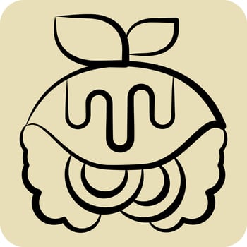 Icon Omelette. related to Breakfast symbol. hand drawn style. simple design editable. simple illustration vector