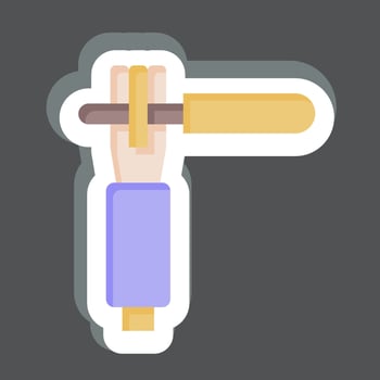 Sticker Electrode Holder. related to Welder Equipment symbol. simple design editable. simple illustration vector