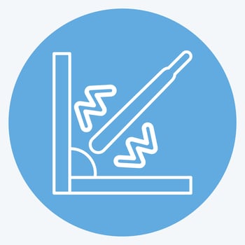 Icon Corner Welding. related to Welder Equipment symbol. blue eyes style. simple design editable. simple illustration vector
