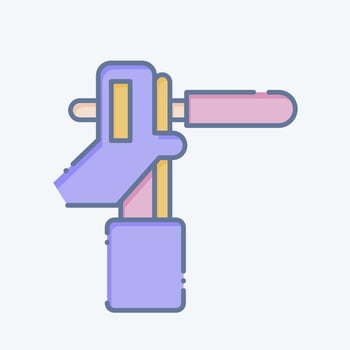 Icon Electrode Holder 3. related to Welder Equipment symbol. doodle style. simple design editable. simple illustration vector