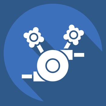 Icon Equipment 1. related to Welder Equipment symbol. long shadow style. simple design editable. simple illustration vector