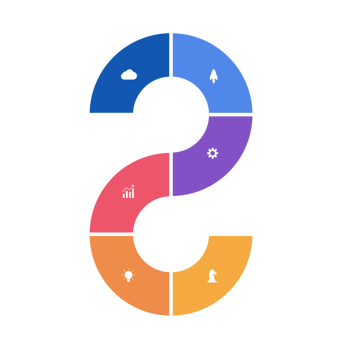 Six parts circle infographic png