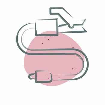 Icon Electrode Holder 1. related to Welder Equipment symbol. Color Spot Style. simple design editable. simple illustration vector