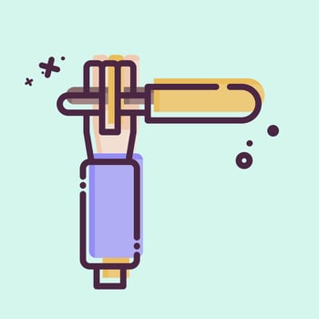 Icon Electrode Holder. related to Welder Equipment symbol. MBE style. simple design editable. simple illustration vector