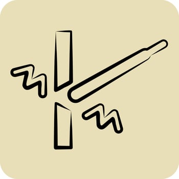 Icon Welding. related to Welder Equipment symbol. hand drawn style. simple design editable. simple illustration vector