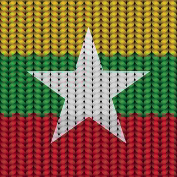 National flag braided rope vector