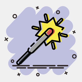 Icon fireworks. Diwali celebration elements. Icons in comic style. Good for prints, posters, logo, decoration, infographics, etc. vector
