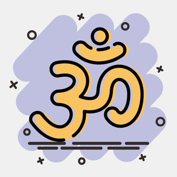 Icon hindu. Diwali celebration elements. Icons in comic style. Good for prints, posters, logo, decoration, infographics, etc. vector