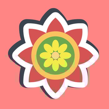 Sticker mandala. Diwali celebration elements. Good for prints, posters, logo, decoration, infographics, etc. vector