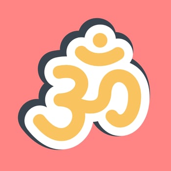 Sticker hindu. Diwali celebration elements. Good for prints, posters, logo, decoration, infographics, etc. vector