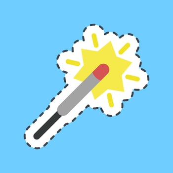 Cutting line sticker fireworks. Diwali celebration elements. Good for prints, posters, logo, decoration, infographics, etc. vector