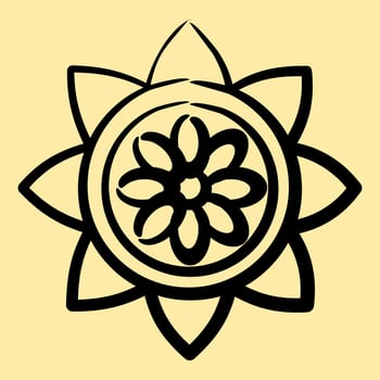 Icon mandala. Diwali celebration elements. Icons in hand drawn style. Good for prints, posters, logo, decoration, infographics, etc. vector