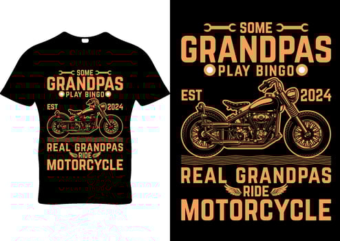 Grandpas bingo and motorcycle tshirt design vector