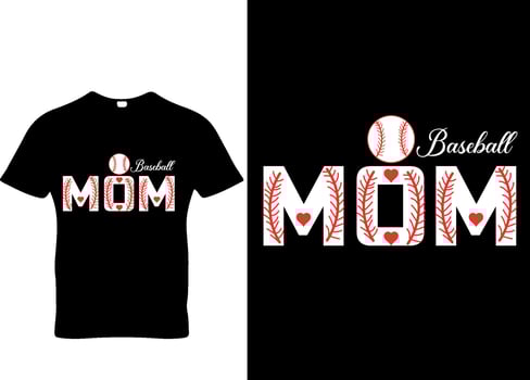 Super Baseball season t-shirt design super mom baseball season vector