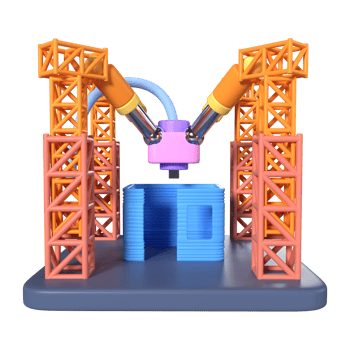 Architecture 3D Printer 3D Illustration Icon png
