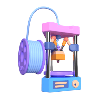 Delta 3D Printer 3D Illustration Icon png