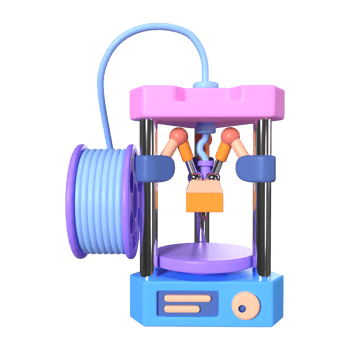 Delta 3D Printer 3D Illustration Icon png
