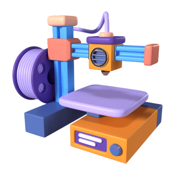 FDM Mini 3D Printer 3D Illustration Icon png
