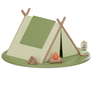 Camping Tent 3D Icon png