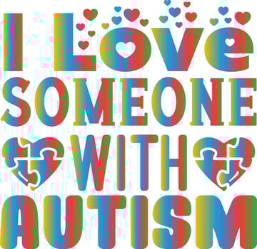i love someone with autism vector