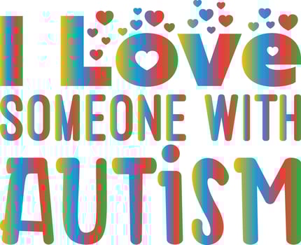 i love someone with autism vector