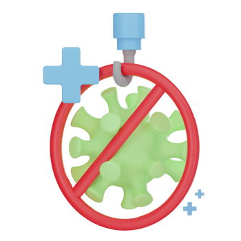 Hook virus 3D illustration png