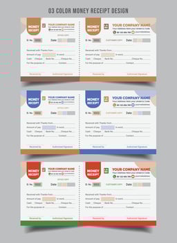 Money Receipt Template, professional and modern minimal business invoice template, bill, voucher, receipt, quotation, list, price list, money slip, deposit and withdrawal slip design template vector