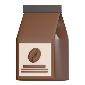 Coffee Beans Bag 3D Icon png