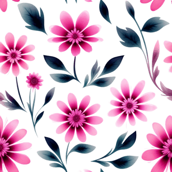 Pink Painted Flowers. AI Generative png
