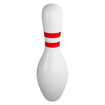 Bowling pin clipart flat design icon isolated on transparent background, 3D render sport and exercise concept png