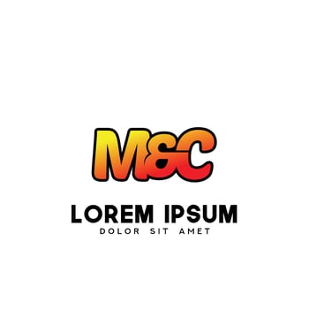 MC Initial Logo Design Vector