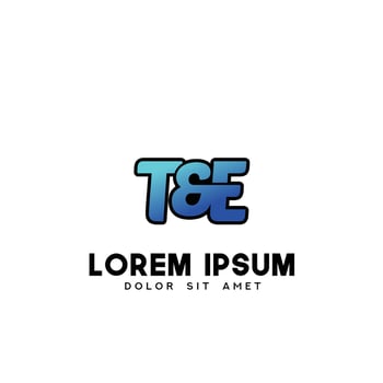 TE Initial Logo Design Vector