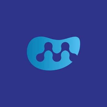 Letter M logo design template, technology abstract vector