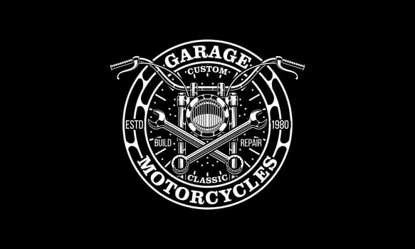 vintage motor vector illustration