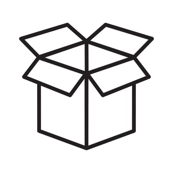 open box package symbol icon vector design illustration