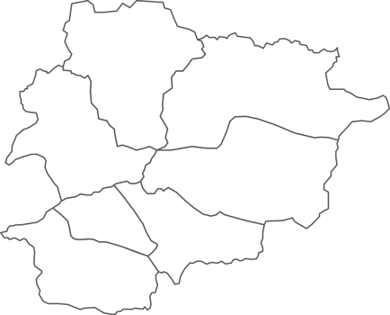 Map of Andorra with detailed country map, line map. png