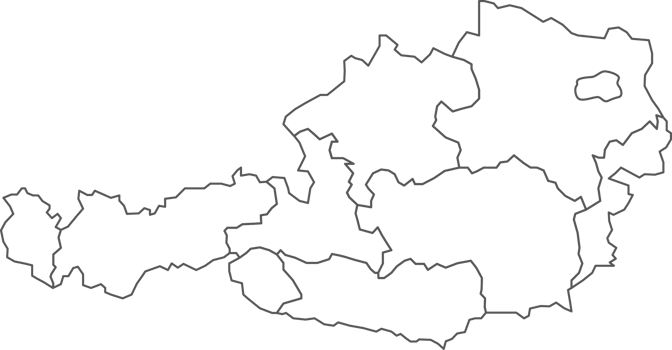 Map of Austria with detailed country map, line map. png