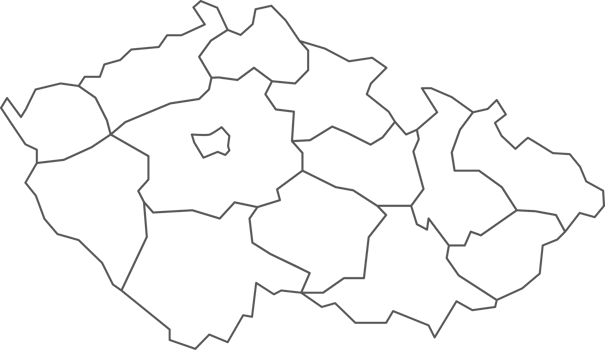 Map of Czech with detailed country map, line map. png