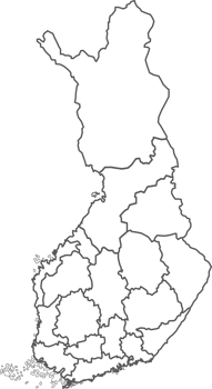 Map of Finland with detailed country map, line map. png